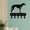 1pc Greyhound Key Holder & Dog Leash Hanger for Wall Mounted Hooks Organizer - Decorative Iron Craft for Home