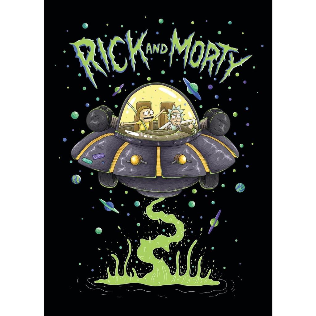 Rick And Morty UFO Space Cruiser Fleece Blanket