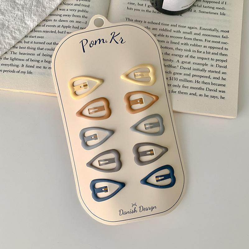 10 шт. новые корейские заколки для волос для девочек, цвет чая с молоком, заколки принцессы с челкой, боковой зажим, аксессуары для волос для маленьких девочек