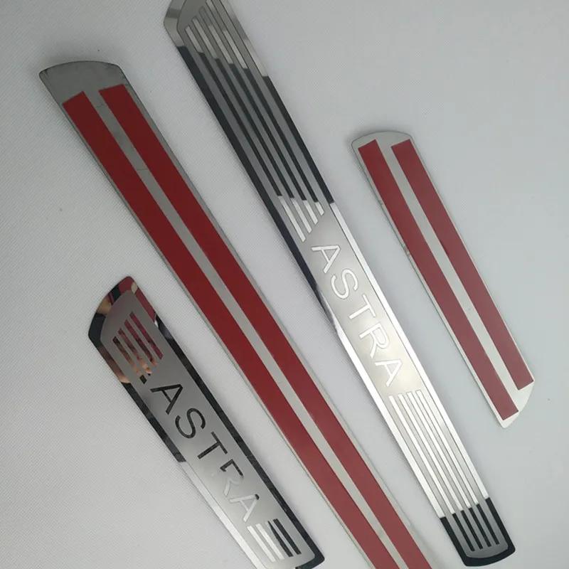 jbzh1 For Opel Vauxhall Astra Car Sticker Accessories Door Sill Protector Scuff Plate Auto Stainless Steel Styling Trim 2010-2022