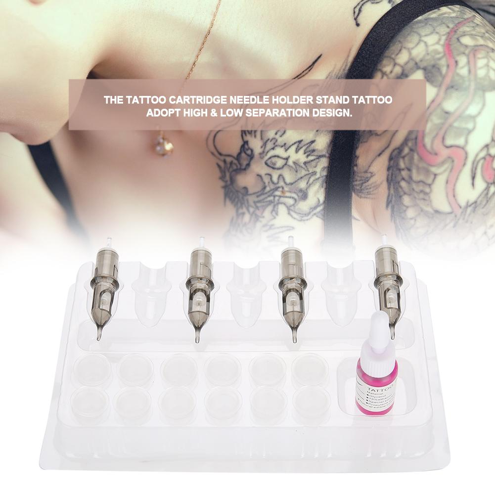 Pro 20pcs Trays Clear Disposable DGT Plastic Tattoo Cartridge Needle Holder Stand