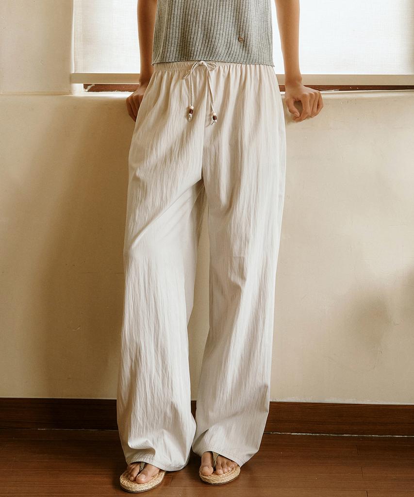 NEEV Wood String Soft Banding Pants (Light Beige)