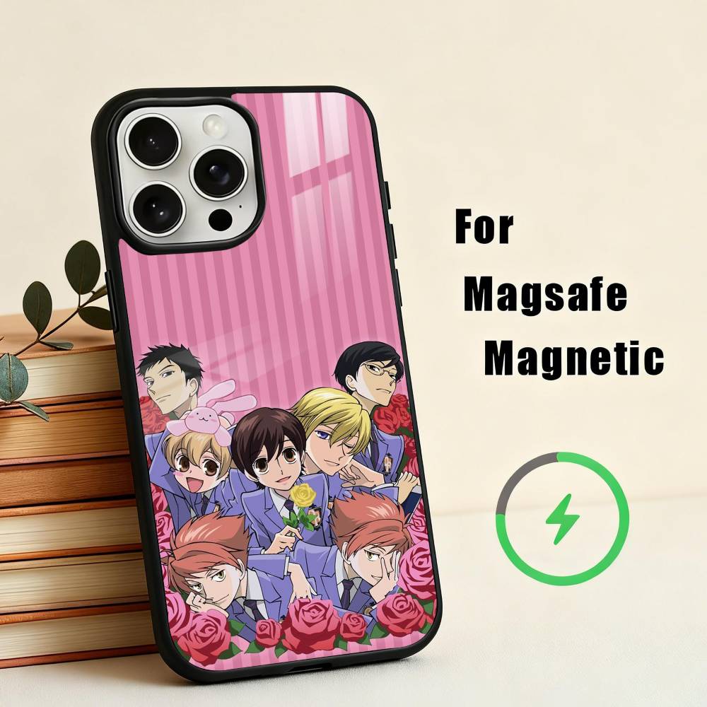 Чехол для телефона Ouran High School Host Club для iPhone 17, 16, 15, 14, 13, 12, 11 Plus, с покрытием для магнитной беспроводной зарядки