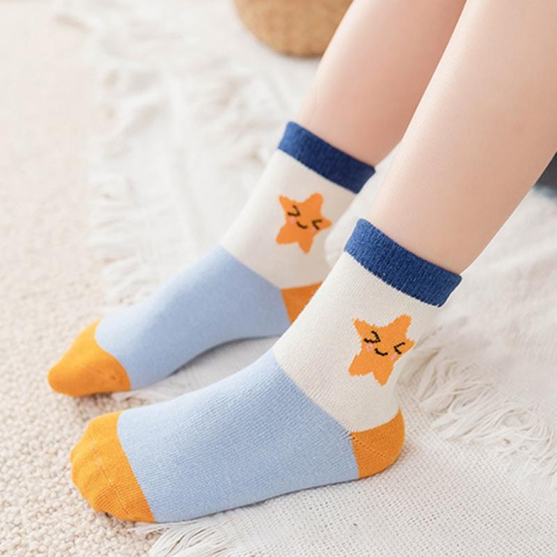 5 шт./компл., детские хлопковые мягкие удобные носки высокого качества, детские вязаные носки без рукавов, детские носки с героями мультфильмов