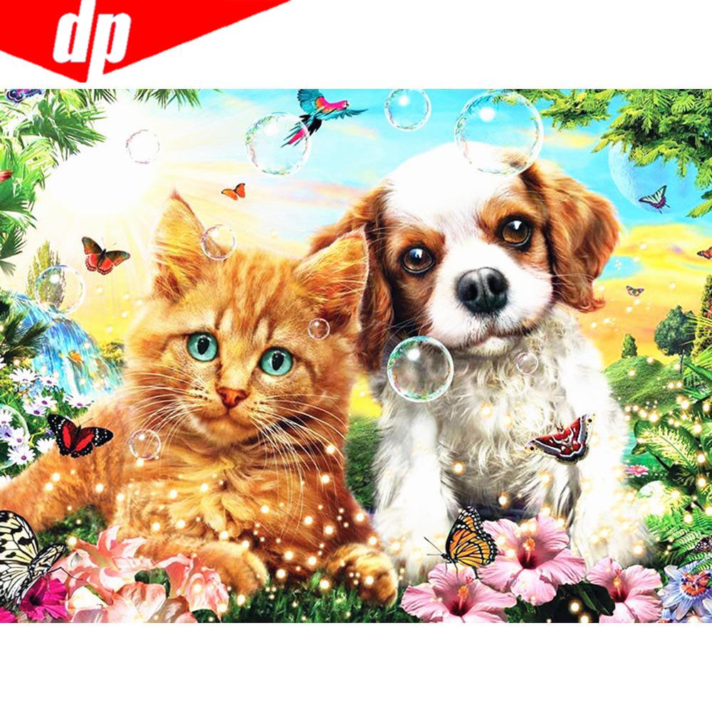 5D Алмазная картина Полный круглый животное Собака Горный хрусталь Картина Вышивка Продажа Алмаз