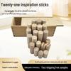 Inspirational Wooden Brain Teaser Set: 21 Sticks for Logical Training and Intellectual Development