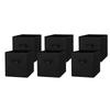 Collapsible Cube Storage Bins 6 Pack Fabric Organizer with Carry Handles Ideal Books Clothes Home Office Organization