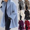 Ladies Warm Winter Wool Coat Long Slim Trench Jacket Womens Overcoat Outwear