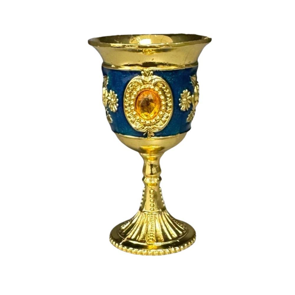 Zinc Zinc Zinc Alloy Medieval Rose Embossed Goblet Vintage Liquor Cup Luxurious Spirits Cup Bar