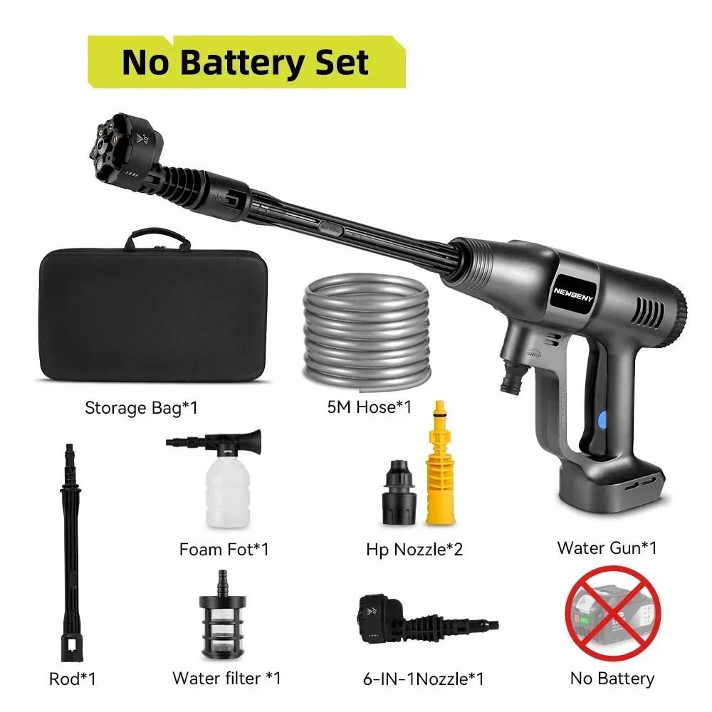 200Bar Бесщеточная электрическая мойка высокого давления, беспроводная машина для мойки автомобилей, 3-скоростной регулируемый электроинструмент для полива сада