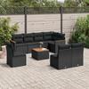 VidaXL Garden Lounge Set with Cushions 9 Pcs, Patio Sofas, Patio Furniture Set, Outdoor Furniture, Black 3226048
