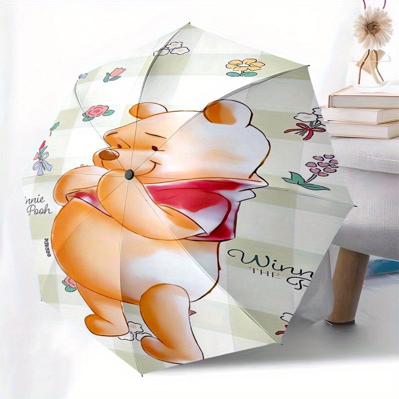 Winnie The Pooh, Honey Pot Automatic Opening and Closing Umbrella, Compact Travel Umbrella, Lightweight and Portable, Suitable for Beach Com
