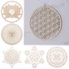 Wooden Wall Sign Flower of Life Shape Laser Cut Wood Wall Art Home Decor Handmade Coasters Craft Making Sacred Geometry Ornament