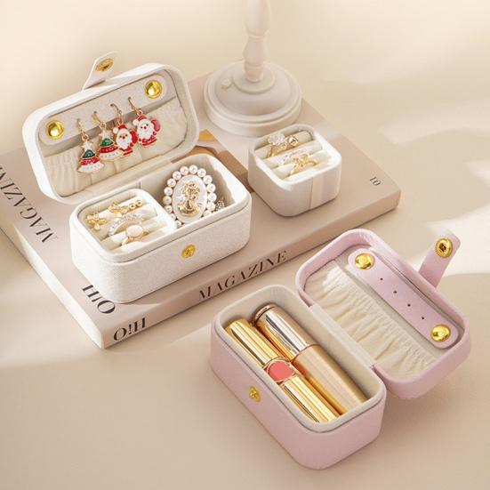 Jewelry Box Mini Portable Rings Earrings Necklaces Lipstick Storage Box Jewelry Organizer for Travel Outdoor
