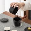 Black Pottery Travel Tea Set
