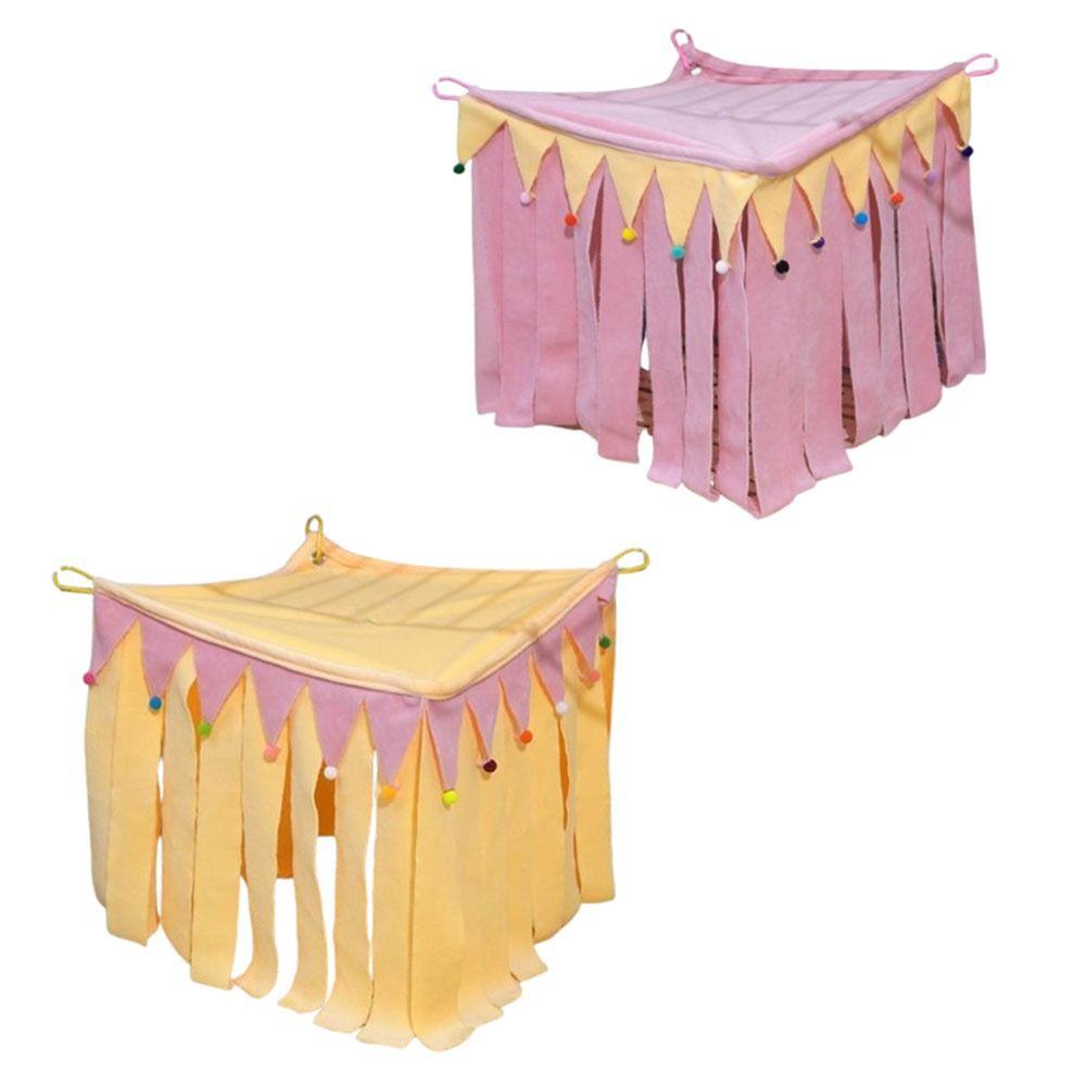 Кисточка Полоска Морская Свинка Палатка для Питомца Занавеска Хомяк Укрытие Угол Гнездо Аксессуары для Клетки