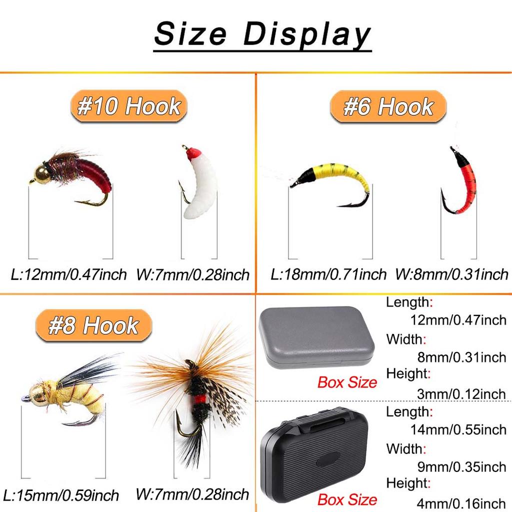24-84 шт. Набор искусственных насекомых для ловли форели, хариуса, окуня, лосося, приманки для ловли рыбы