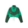 Printed Spliced Half-Zip Stand Collar Sports Jacket Women Jacket Green FB8373-323
