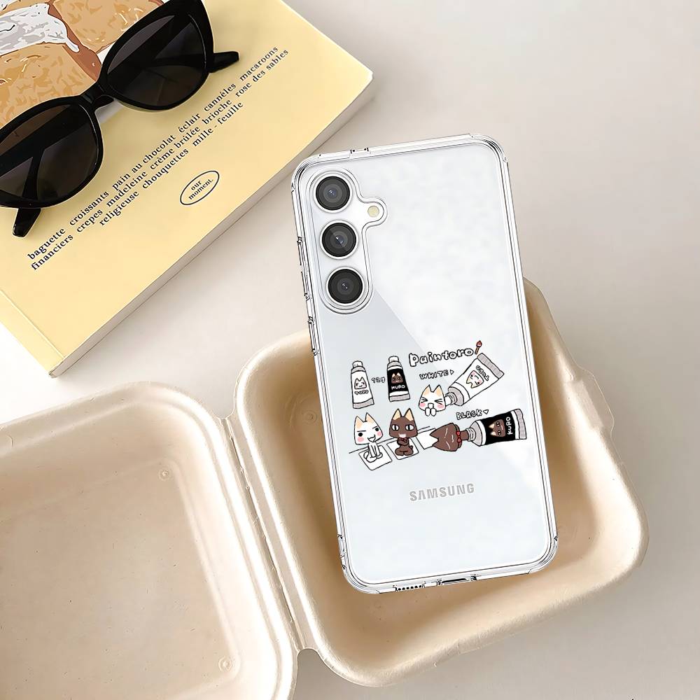 INS Милый Чехол-Кот T-Toro Inoue-S для Samsung Galaxy S25 S24 S23 S22 S21 FE Ultra Plus A32 A53 A13 A31 Мягкий Чехол
