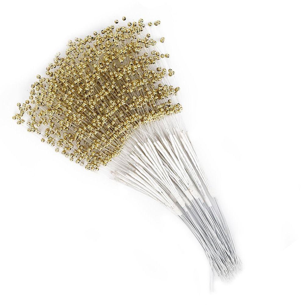 100pcs Artificial Pearls Pearl Sticks 3mm Bead DIY Accessories Decor String Pearls Wedding Party