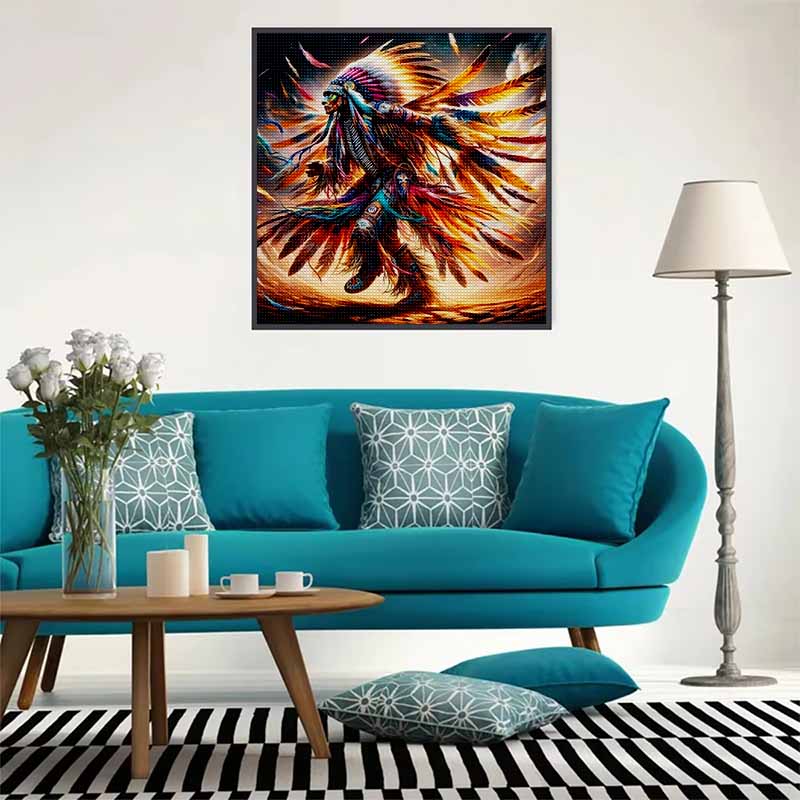 New Arrival 5D DIY Full Circle Diamond Painting "Ethnic Outfit" Embroidery Cross Stitch Home Decor Gift