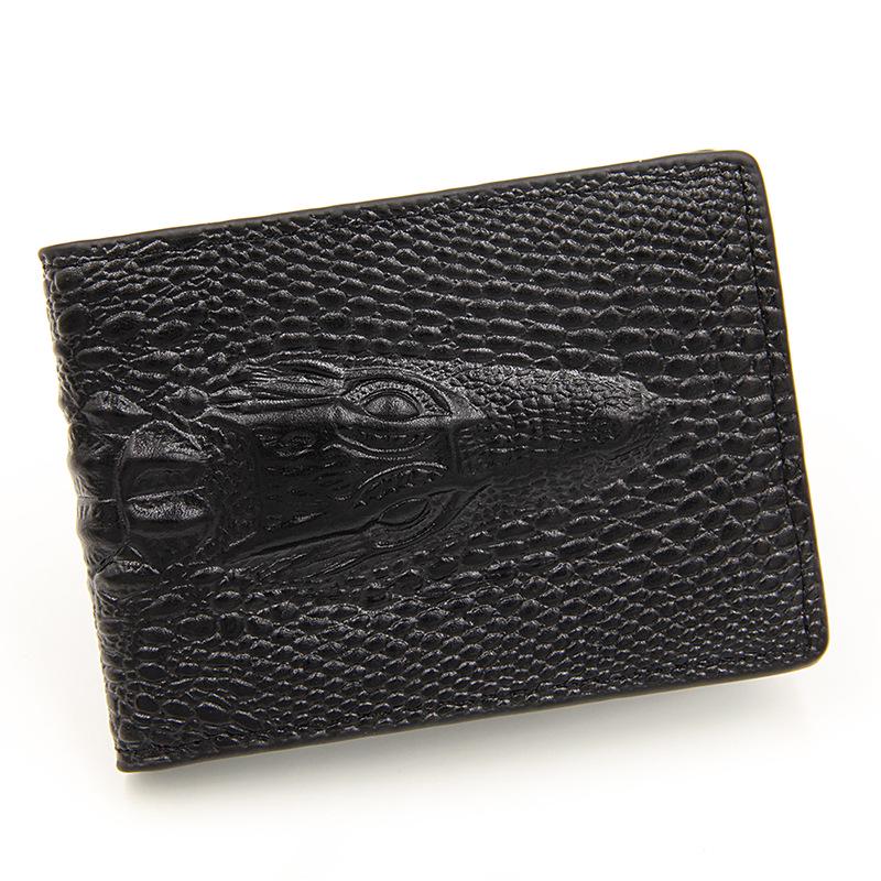 Crocodile Pattern Leather Driver's License and Multi-Card Holder