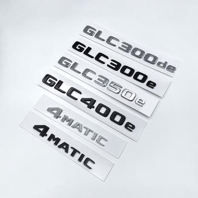3D хромированные черные буквы GLC300de GLC300e GLC350e GLC400e 4Matic эмблема для Mercedes Benz GLC X253 наклейка на багажник автомобиля с логотипом