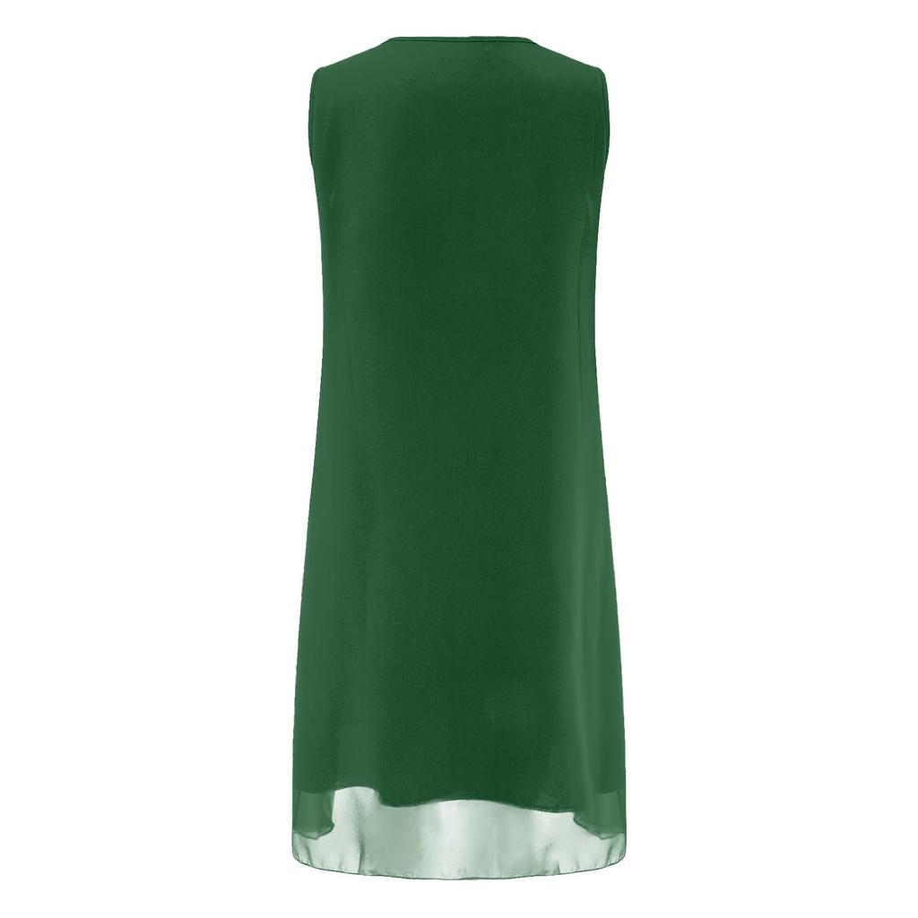 Sleeveless  Boho Dress For Women Casual Loose Fit Summer Sundress Solid Dress