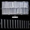 240 шт. 3XL No C Curve Long Coffin Nail Tips Half Cover Clear Extra Long Direct French Nail Tool Supply