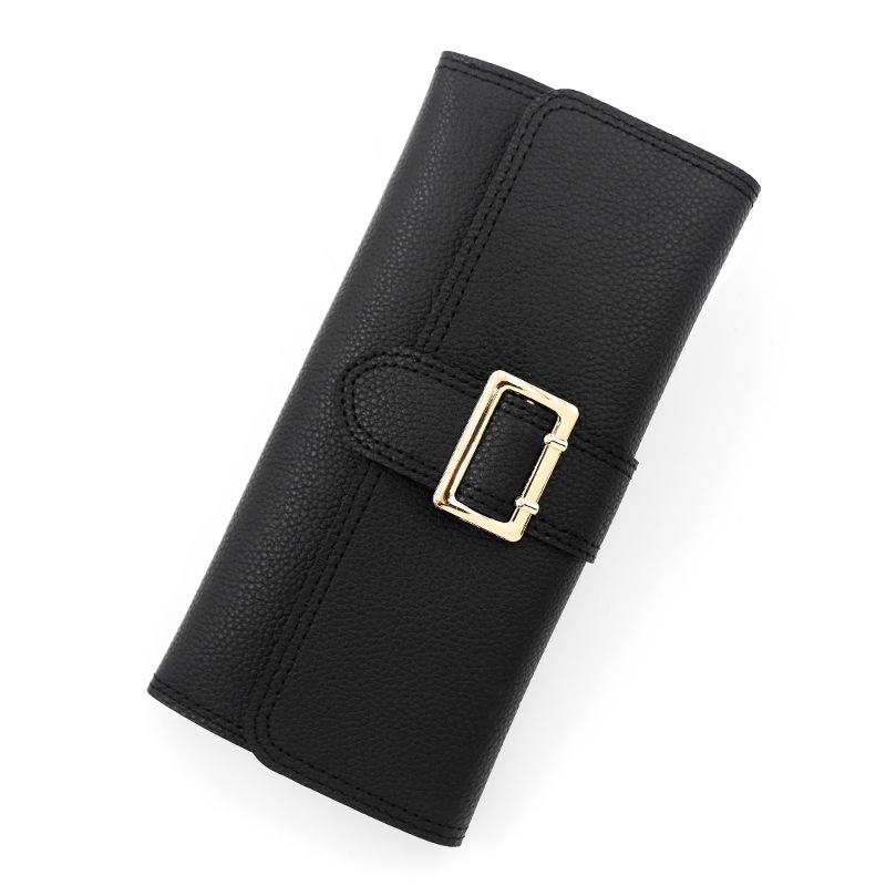 Женский длинный кошелек, простой и свежий кошелек для монет из искусственной кожи