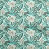 Хлопковая поплиновая ткань с аквамарином, тропический цветочный швейный материал, ткань с принтом в ярдах, 42 дюйма