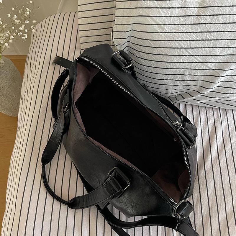 Casual PU Leather Women's Tote Bags Simple High-capacity Shoulder Bags Solid Color Crossbody Bags Travel Luggage Ladies Handbags