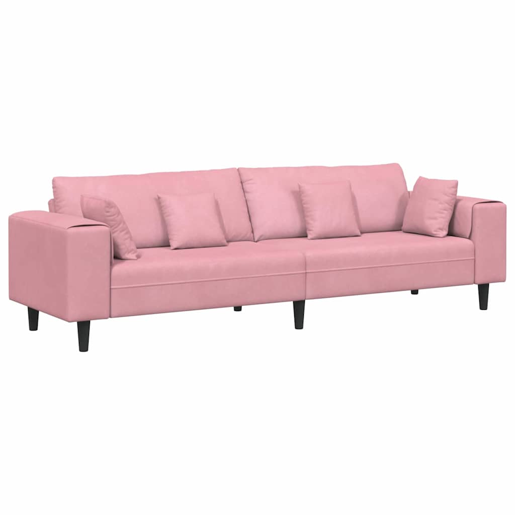 Pink Sofa 250 x 77 x 76 cm Velvet