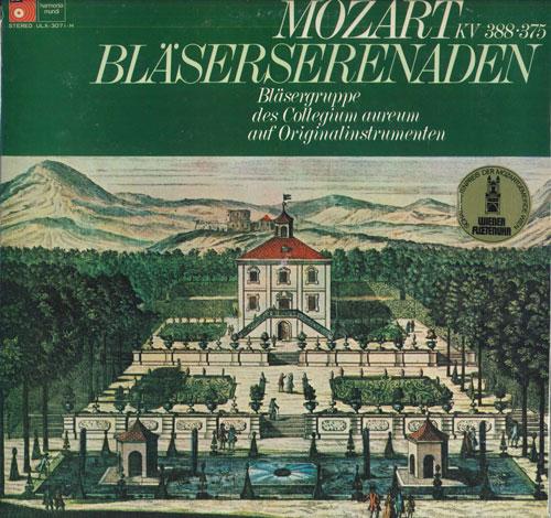 LP Record BLASERGRUPPE DES COLLEGIUM AUREUM - Mozart: Two Wind Serenades ULX3071H HARMONIA MUNDI 1978 Japan Obi Classical Used