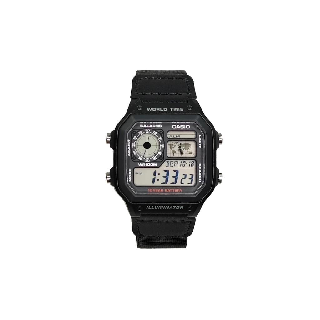 Casio Мужские ЧАСЫ для ПОДРОСТКОВ Черные AE-1200WH-1A(Watch3--)
