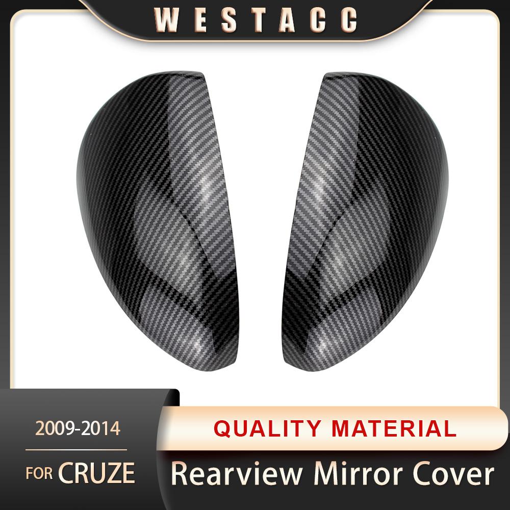 2 шт., углеродное волокно, автомобильное зеркало заднего вида, декоративная наклейка, накладка для Chevrolet Cruze 2009-2014, боковое зеркало