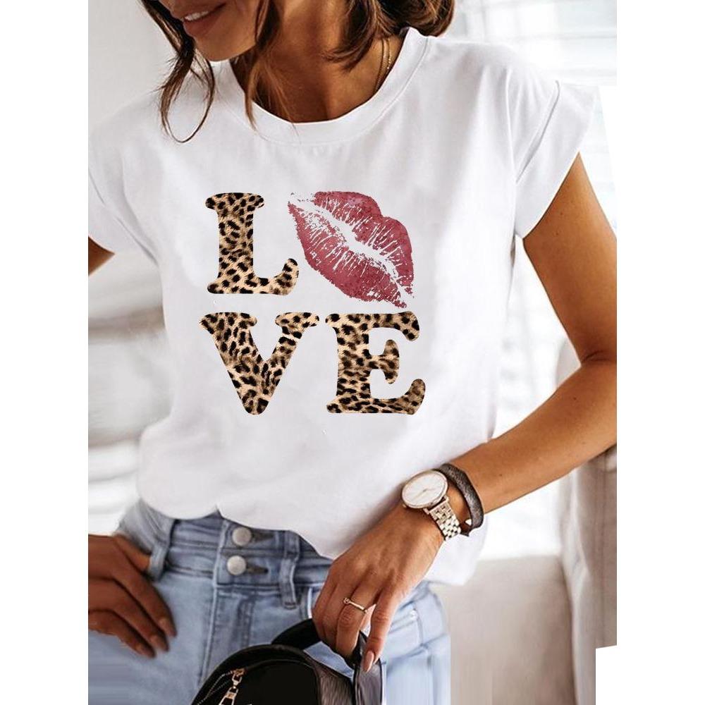 Love Style Trend Cute 90s Short Sleeve Print T Shirt Clothing Tee Women Graphic T-shirt Summer Clothes Fashion Female Top