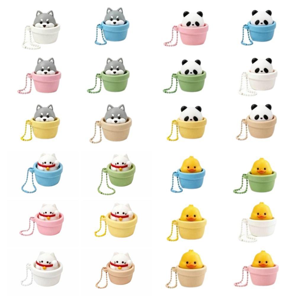 3D Printed Fidget Clicker Keychain Key Ring Lucky Cat Key Chain Keycap Clicker Pendant Gifts