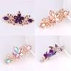 Hairpin Spring Hairpin Headdress Clip Women's Pearl Flower Crystal Hair Accessories Korean Style Rhinestone Bow