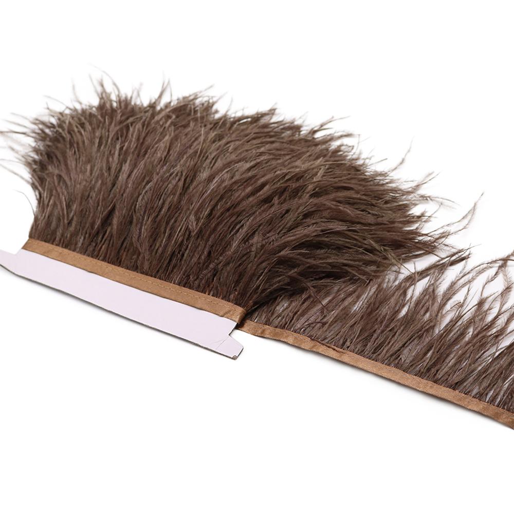 Feather1M Натуральное Пушистое Оперение Страуса Отделка Белое Черное Перо Страуса для DIY Поделок Лента Свадебное платье Шитье Одежда Декор 8-10см