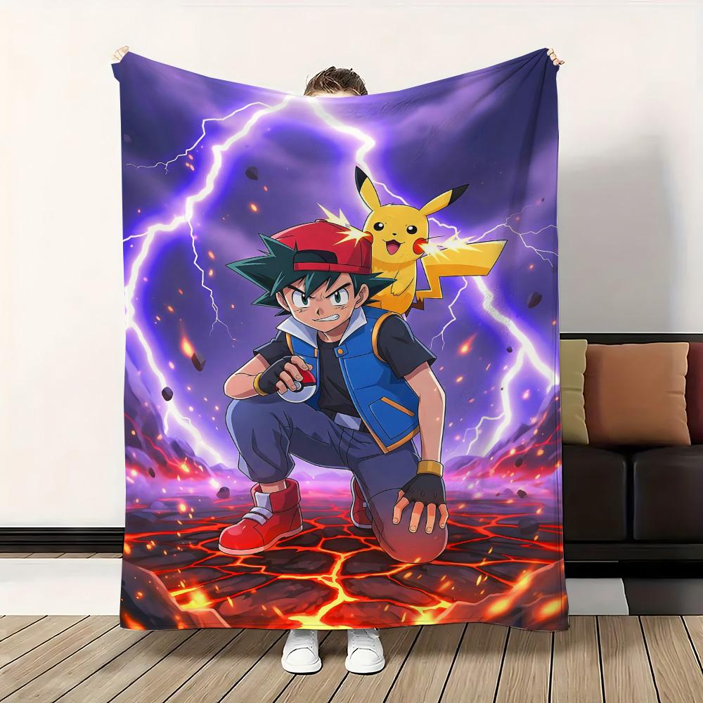 Bedroom Decoration Kawaii Pokepokes Anime Blanket School Home Decorative Bed Blankets Bedspread the Sofa Throw Warm Winter Knee