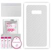 apgo Protective Skin Sticker for the Back Compatible with Samsung Galaxy S10e, Wrap Film, Foil, Vinyl - Pattern Transparent Carbon
