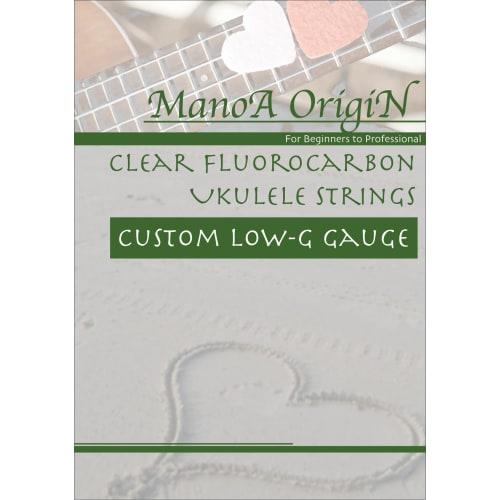 Manoa Origin Low-G Ukulele String Set, Manufacturer-Recommended Custom Gauge (Fluorocarbon & Wound Strings) EHA-CFCLGSet