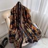 Luxury Brand Autumn and Winter Women New Style Fashion Color Matching Print Silk Scarf Lady Popular Headcloth Beach Shawl