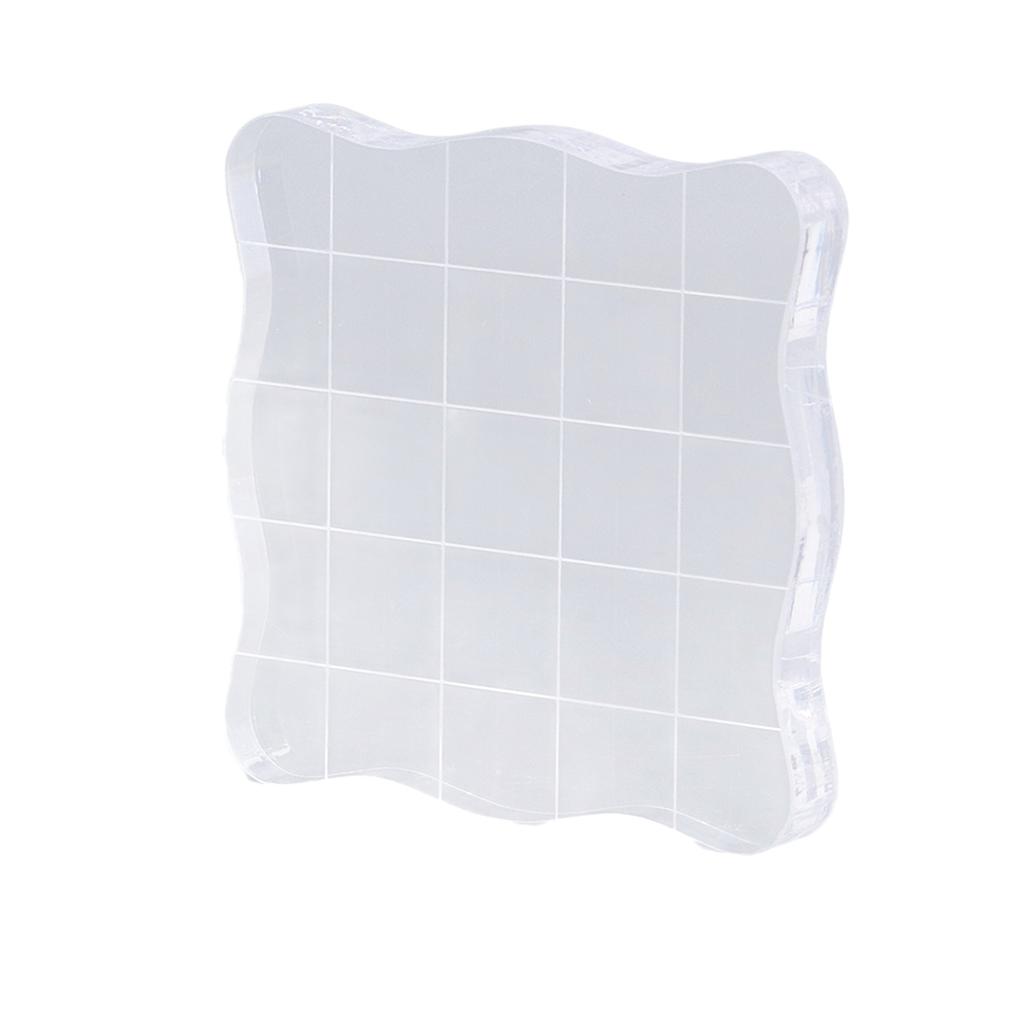 Прозрачные штампы 7,5x7,5 см, изогнутая сторона, высокие, прозрачные, легко моющиеся, многоразовые, акриловые, B