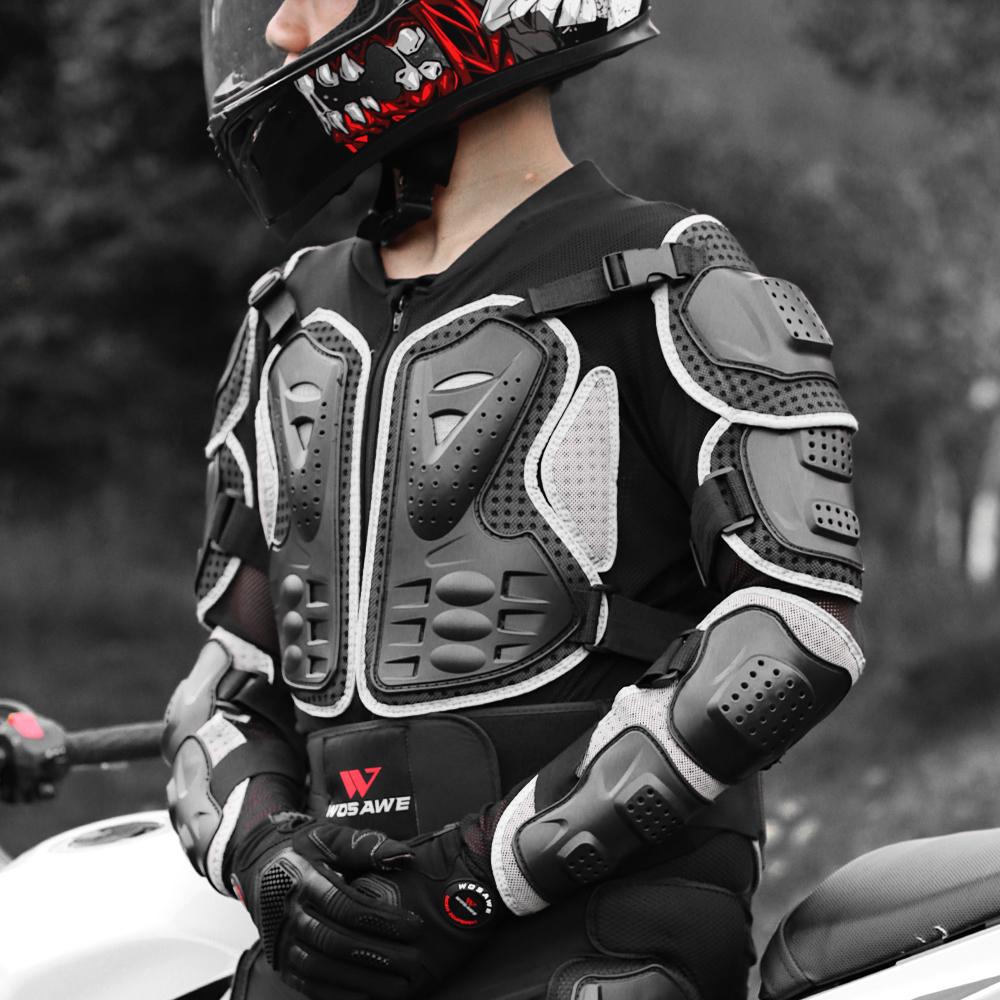 WOSAWE Мужская мотоциклетная сетчатая бронекуртка для мотокросса, защита груди черепахи всего тела