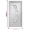 VidaXL Front Door White 108x208 Cm PVC 3187925