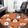 1pc Dogs Bones Office Round Area Rug, Indoor Mat Suitable For Office, Under Office Chairs Bedroom Living Room Home Decor, Room Deco