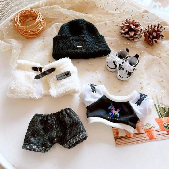 1 комплект милых мягких стильных аксессуаров, игрушек, жилеток, курток, брюк, 20 см, хлопковая кукольная одежда для девочек, подарок, топ