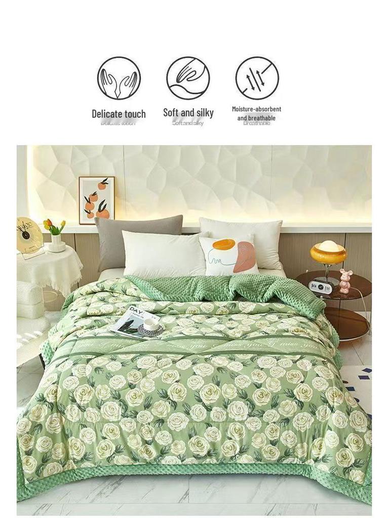 Популярное 3D-массажное одеяло из бобового бархата класса А – для всех сезонов, легкое и теплое, для дома или общежития